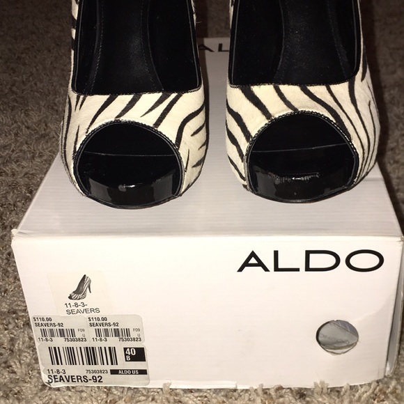 Aldo zebra print heels. Size 10 - Picture 3 of 6